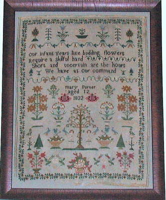Mary Porter 1832 Cross Stitch Pattern by Praiseworthy Stitches