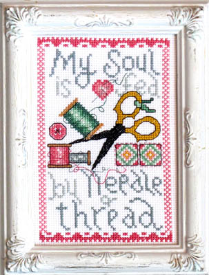 My Soul is Fed Cross Stitch Pattern by Bobbie G Designs 