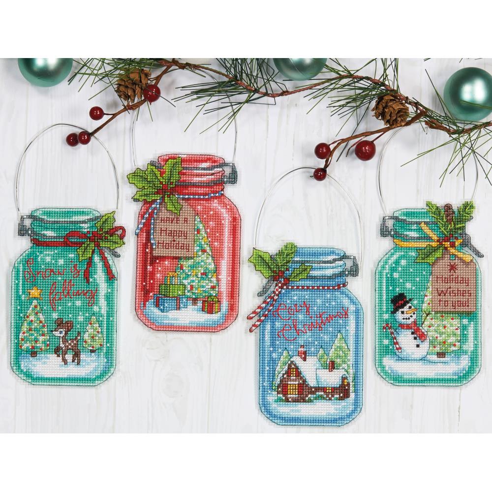  Dimensions Christmas Jar Ornaments Cross Stitch Kit