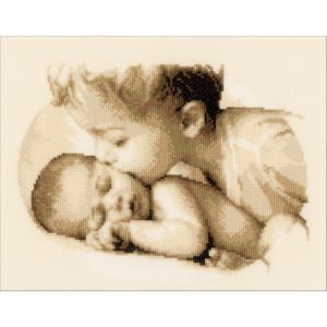 Vervaco Counted Cross Stitch Kit 10.75"X8.5" Brotherly Love