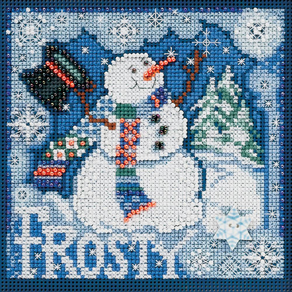Frosty Snowman Winter Mill Hill Counted Cross Stitch Kit