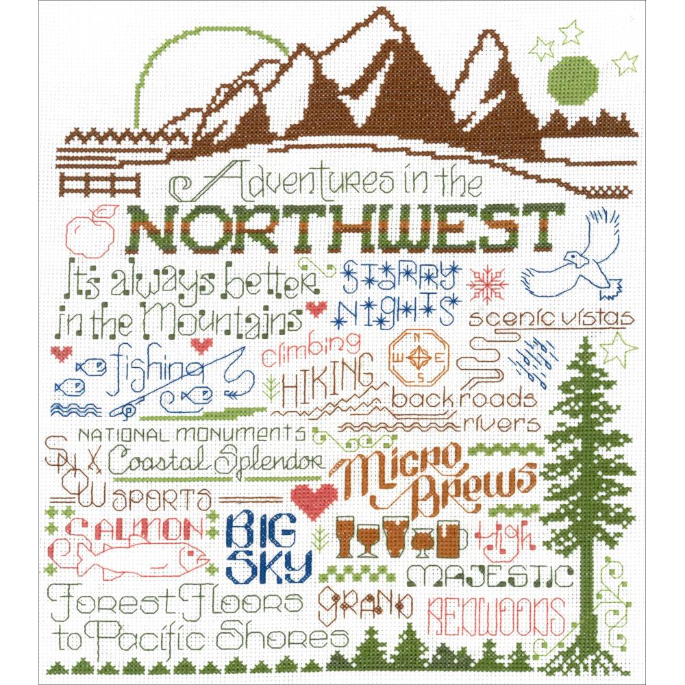 Let's Visit The Northwest Cross Stitch Kit by Imaginating