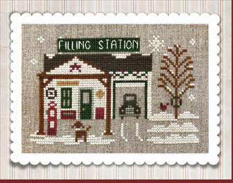 Hometown Holiday - Pop's Filling Station by Little House Needleworks