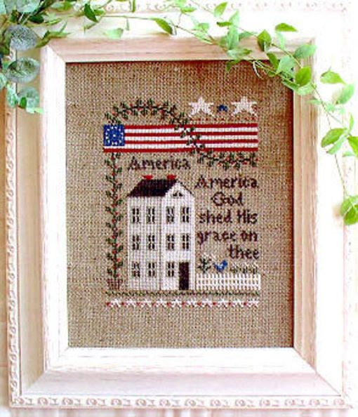 Little House Needleworks Cross Stitch Pattern AMERICA - Patriotic Cross Stitch Pattern
