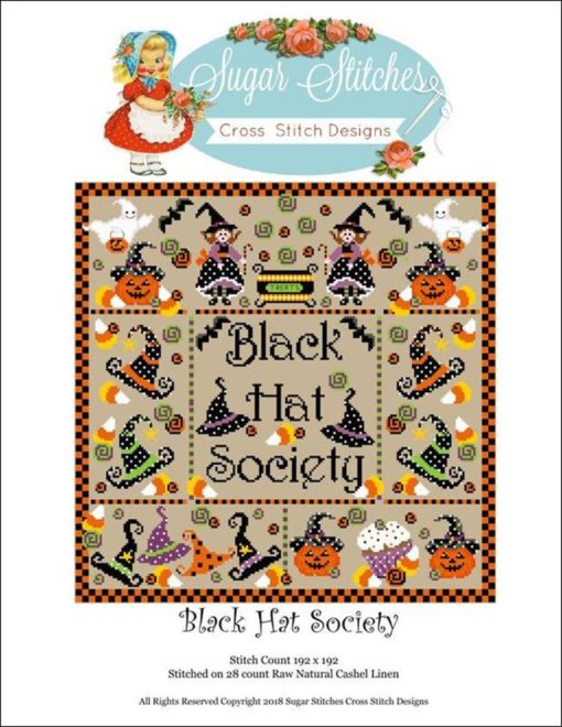 BLACK HAT SOCIETY Cross Stitch Pattern by Sugar Stitches