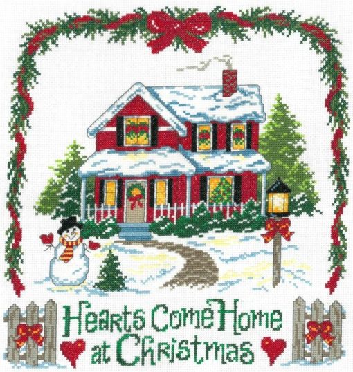 HEARTS COME HOME for Christmas Cross Stitch Pattern by Imaginating