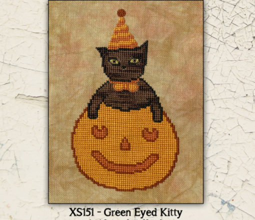 Teresa Kogut GREEN EYED KITTY Cross Stitch Pattern