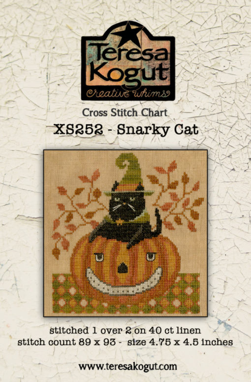Teresa Kogut Snarky Cat Cross Stitch Pattern