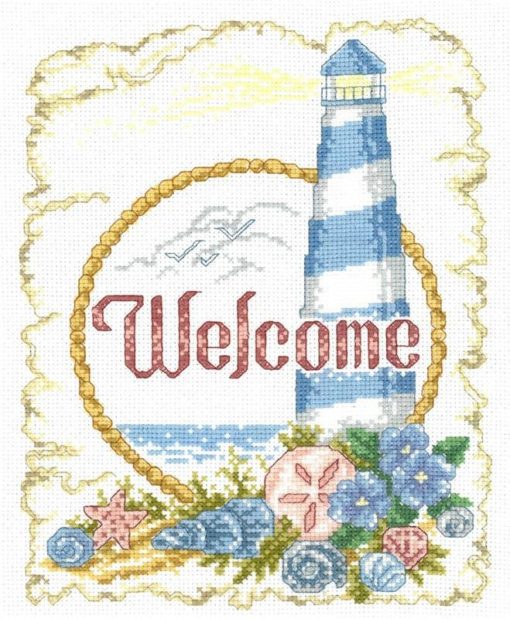 COASTAL WELCOME Cross Stitch Pattern by Imaginating