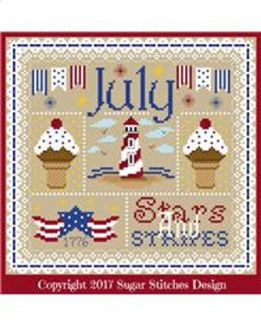 JULY SAMPLER Cross Stitch Pattern by Sugar Stitches Design