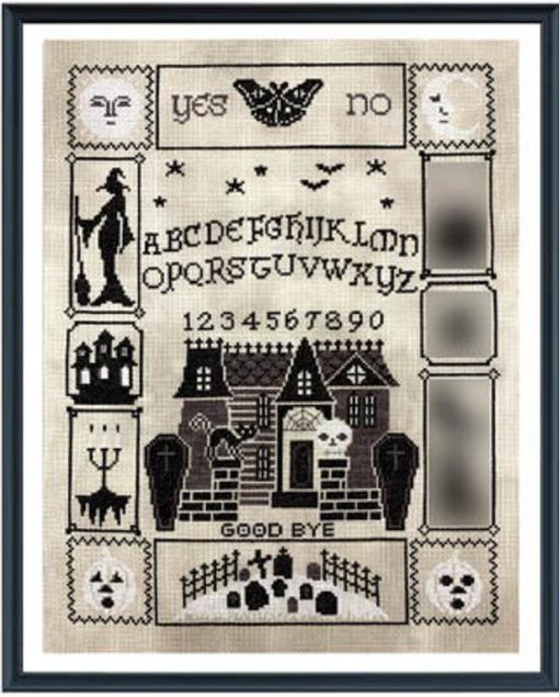 Tiny Modernist Halloween Ouija Cross Stitch Pattern Series #5