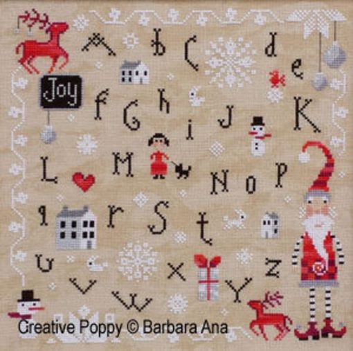 Barbara Ana Designs CHRISTMAS JOY Cross Stitch Pattern