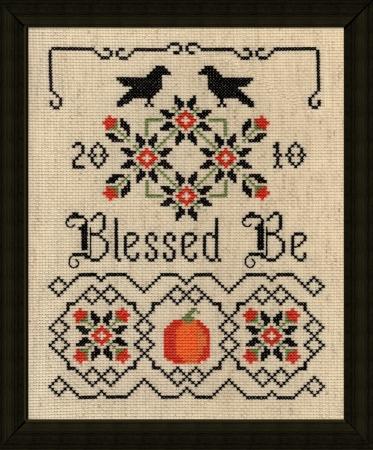 Plum Pudding NeedleArt BLESSED BE Cross Stitch Pattern