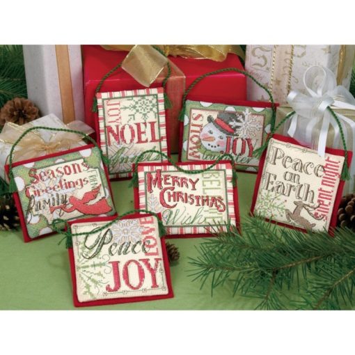 Dimensions CHRISTMAS SAYINGS ORNAMENTS Cross Stitch Kit