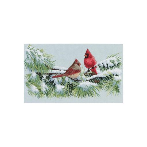 Dimensions WINTER CARDINAL Counted Cross Stitch Kit 15"X9"