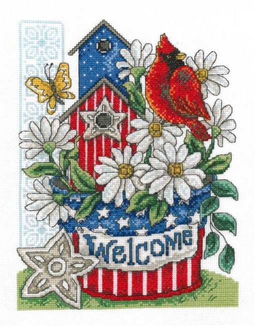PATRIOTIC WELCOME Cross Stitch Pattern by Imaginating