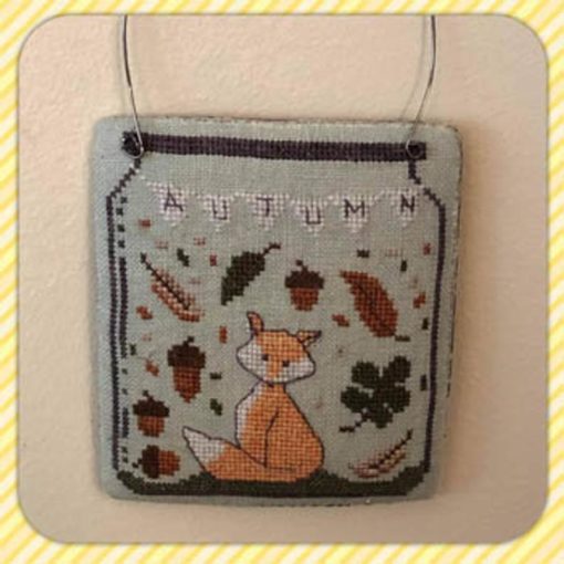 Dames of the Needle AUTUMN IN a JAR - Cross Stitch Pattern