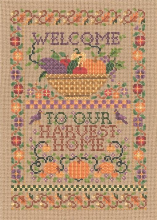 Imaginating HARVEST HOME WELCOME Cross Stitch Pattern