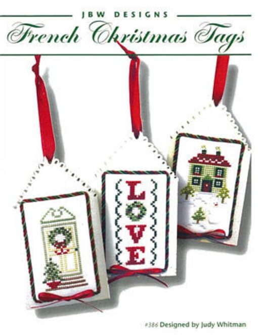 JBW Designs FRENCH CHRISTMAS Tags Cross Stitch Pattern