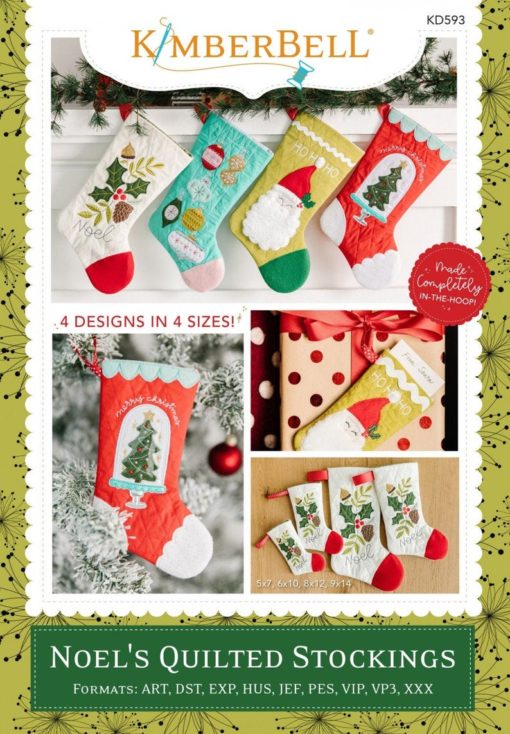 Kimberbell Designs NOEL'S QUILTED STOCKINGS Machine Embroidery - Pre-Order