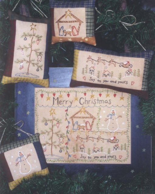 Bareroots MERRY CHRISTMAS Hand Embroidery Pattern