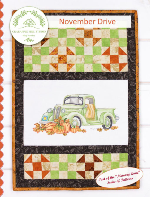 NEW Crabapple Hill Studio NOVEMBER DRIVE Hand Embroidery Pattern