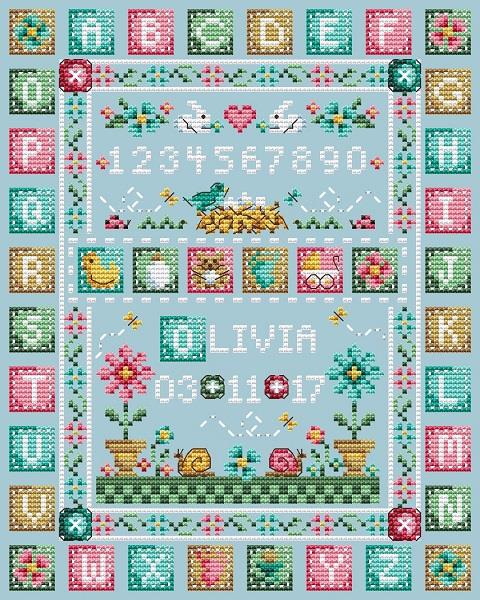 Shannon Christine QUILTED BABY SAMPLER Cross Stitch Pattern