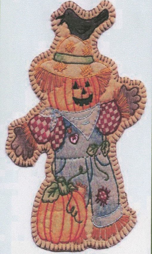 Chickadee Hollow Designs Vintage AUTUMN SCARE E CROW Hand Embroidery Pattern