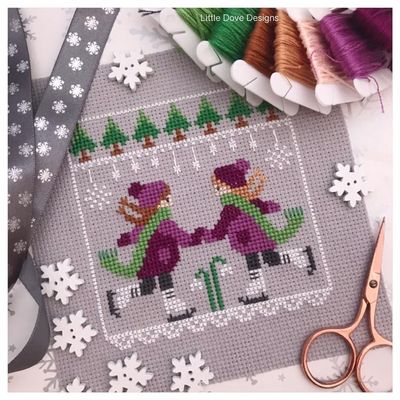 Little Dove Designs SKATER GIRLS Cross Stitch Pattern