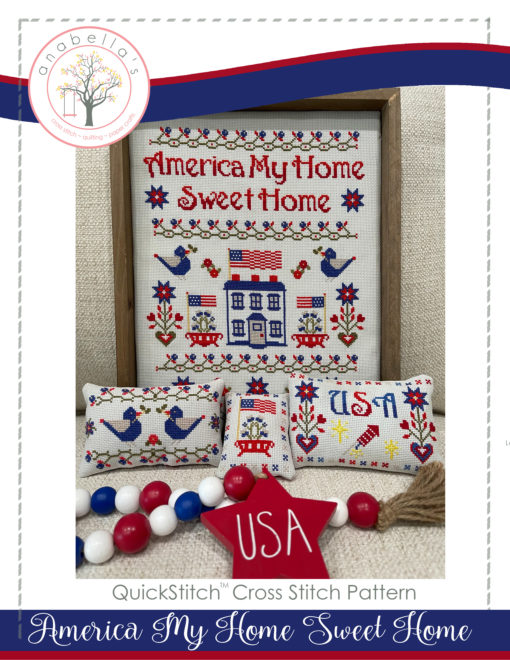 America My Home Sweet Home Cross Stitch Pattern