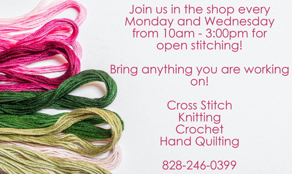 Sit & Stitch Open Stitching at Anabella's Cross Stitch Store