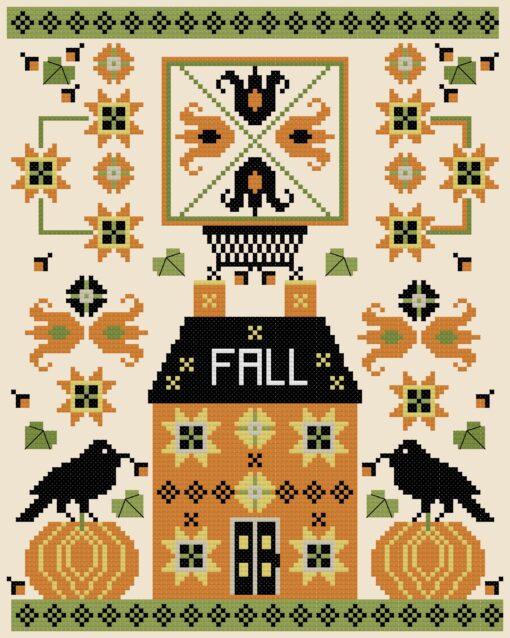 Simple Samplers Fall Cross Stitch Pattern by Anabella's Needleart