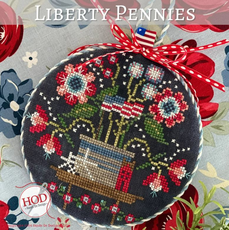 Hands on Design Liberty Pennies Cross Stitch Pattern at Anabella's Online Cross Stitch Store