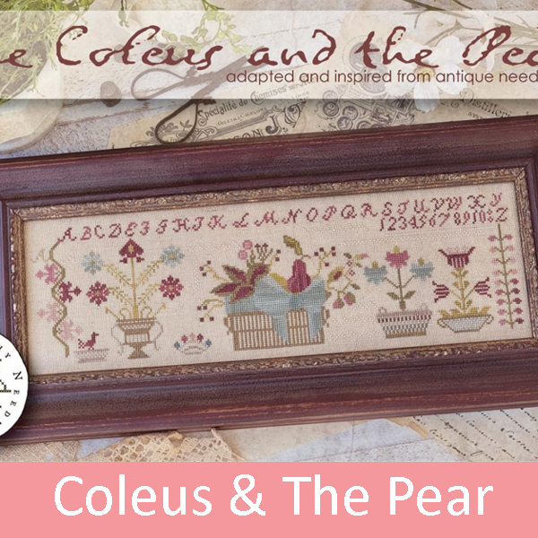 The Coleus and the Pear Cross Stitch Pattern by Brenda Gervais ~ With Thy Needle & Thread