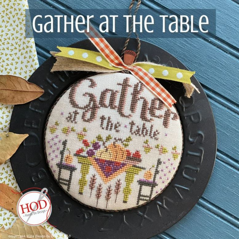 Hands on Design Gather at the Table Cross Stitch Pattern at Anabella's Online Cross Stitch Store