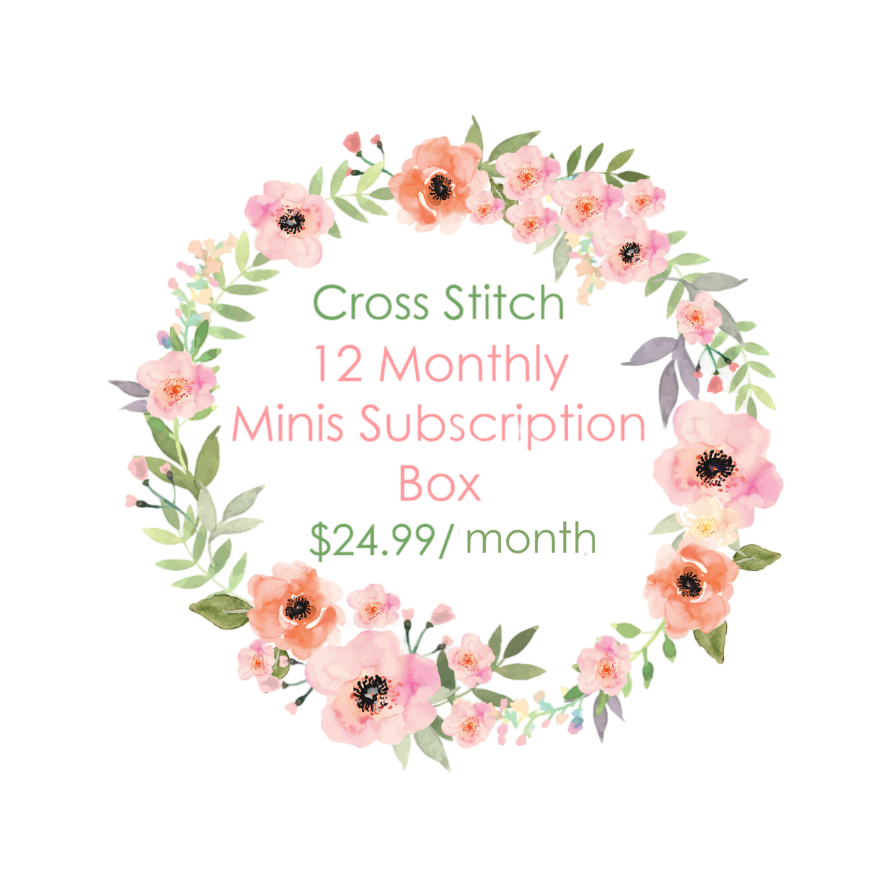 12 Monthly Minis Cross Stitch Subscription Box