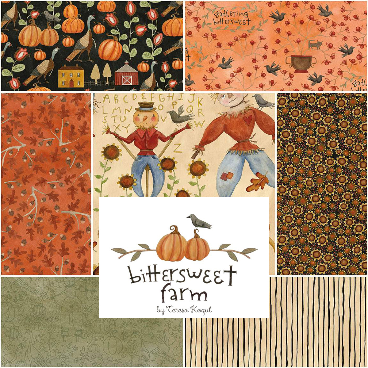 Bittersweet Farm Fabric Collection by Teresa Kogut