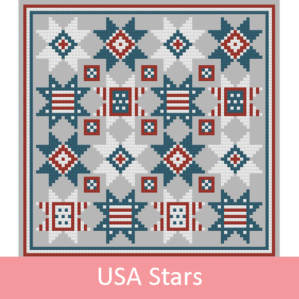 USA Stars Cross Stitch Chart at Anabella's Online Cross Stitch Store