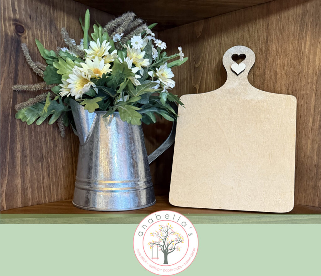 Spring Hearts Wood Cross Stitch Display Wood Board