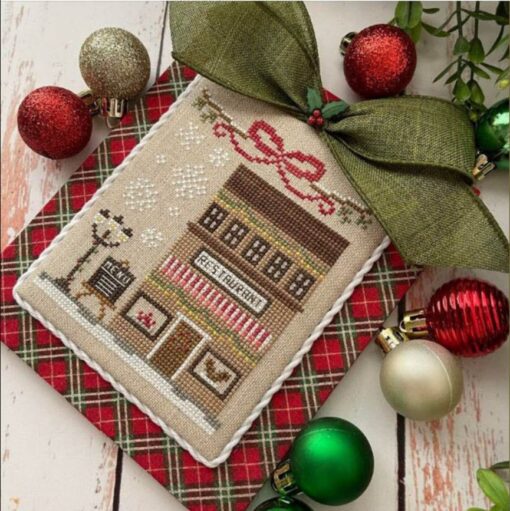 Country Cottage Needleworks BIG CITY CHRISTMAS #5 Restaurant - Christmas Cross Stitch