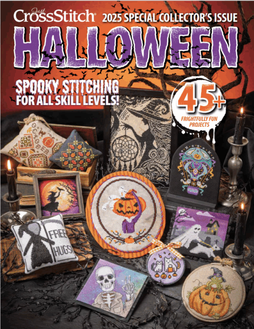 NEW!  2025 Just Cross Stitch Halloween Magazine - 45+ Projects