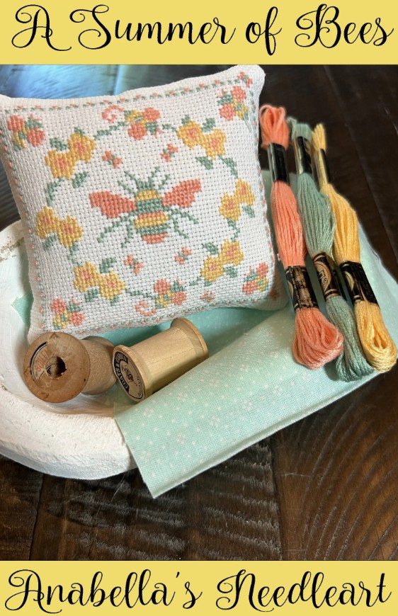 PDF A SUMMER of BEES Cross Stitch Pattern by Anabella's Needleart