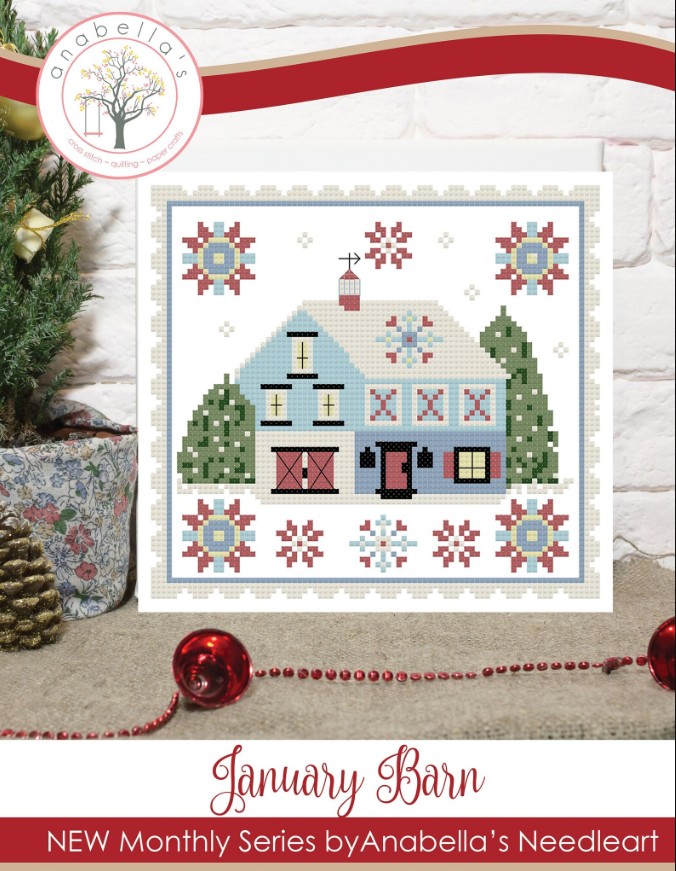JANUARY BARN Cross Stitch Pattern by Anabella's Needleart