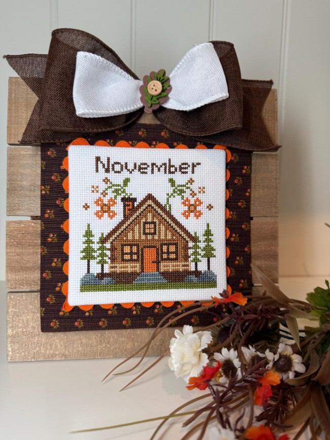 Tiny Houses November Cross Stitch chart by Anabella's Needleart