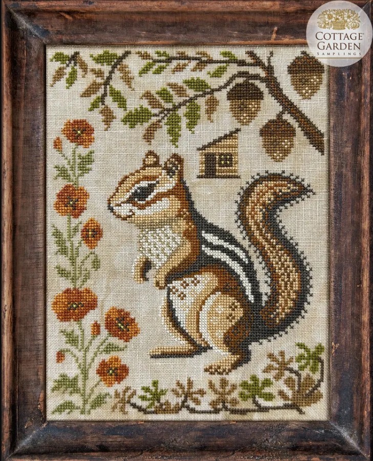 Cottage Garden Samplings A Year In The Woods II The Chipmunk #6 Cross Stitch Pattern