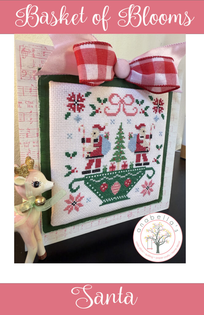 Basket of Blooms Santa Cross Stitch chart