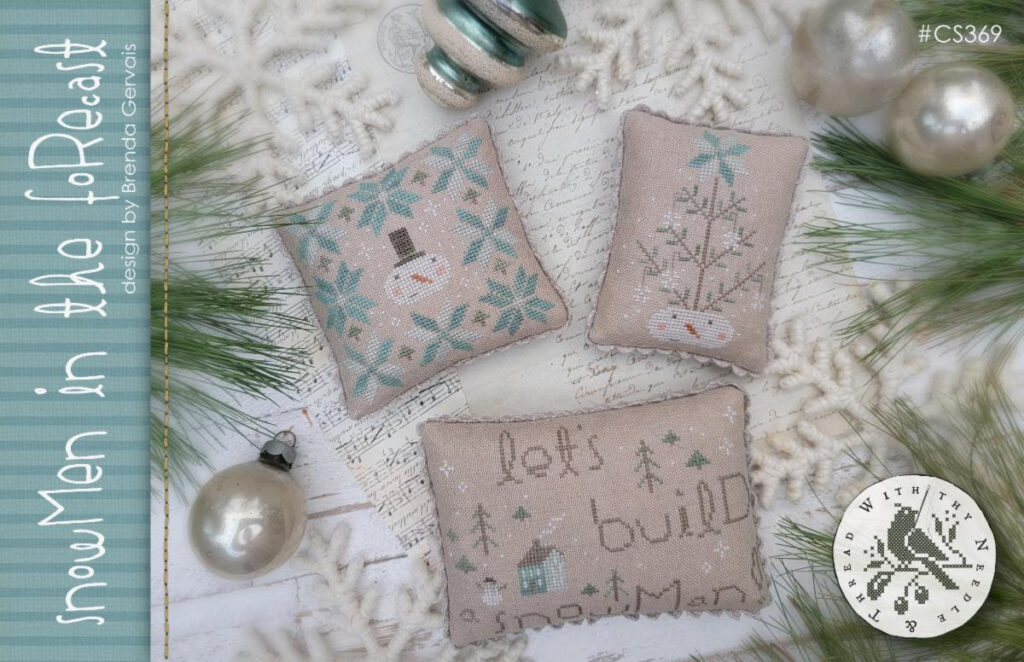 Snowmen in the Forecast Cross Stitch Pattern by Brenda Gervais