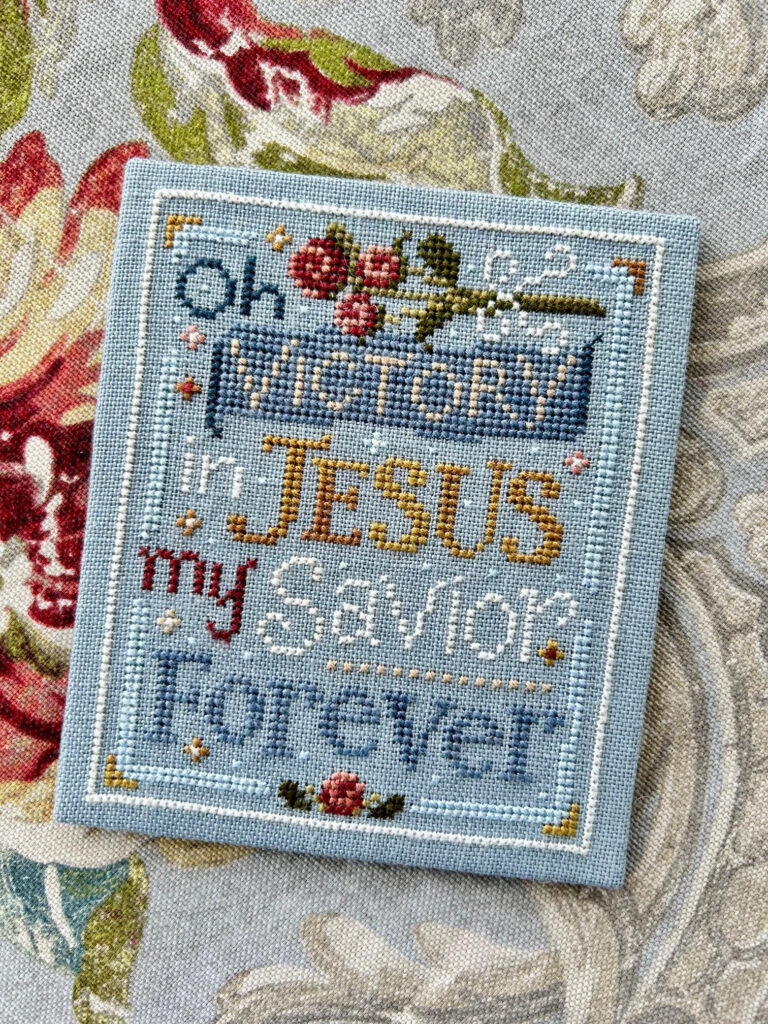 Victory in Jesus Cross Stitch Pattern by Sweet Wing Studio