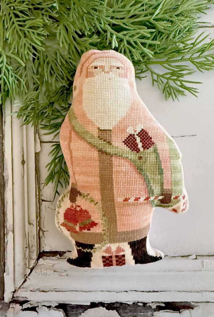 Pink Coat Santa Cross Stitch Chart by Teresa Kogut