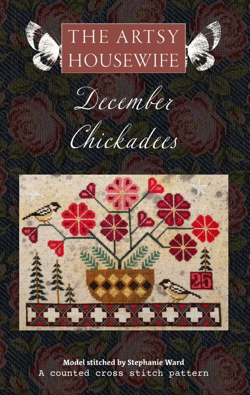 December Chickadees Cross Stitch Pattern